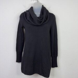 Saks Fifth Avenue Sweater Womens S Black Cashmere Cowl Neck Minimalist Luxury